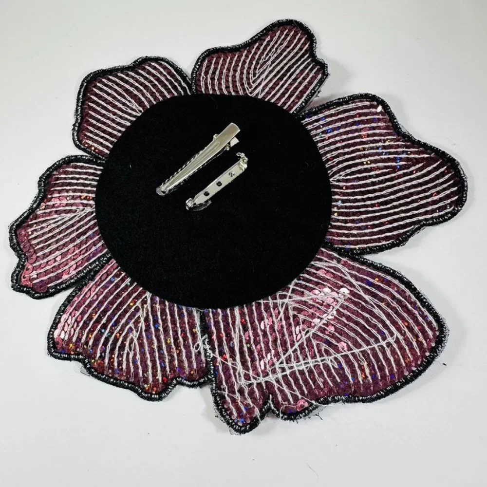 XLarge Sparkling sequin hair flower or Pin Handmade pinup luau tiki